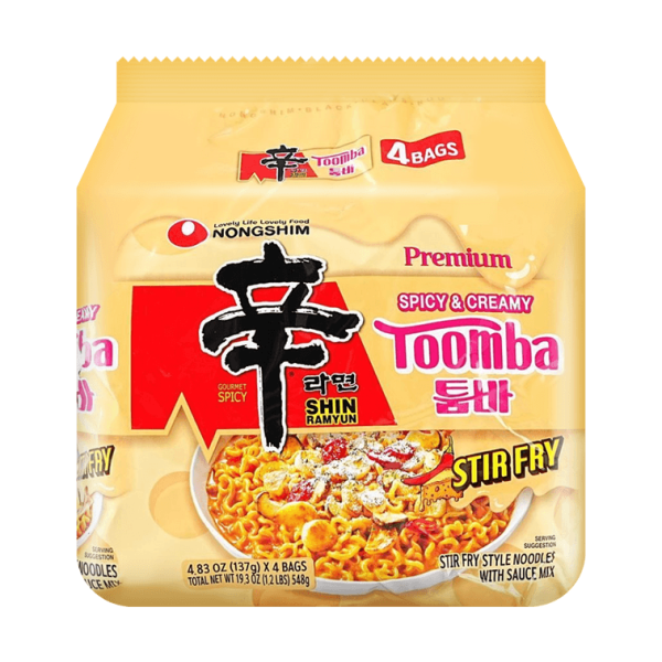 Shin Ramyun Toomba – Spicy Creamy Stir-Fry Instant Ramen, 4 Packs × 137g - Image 2