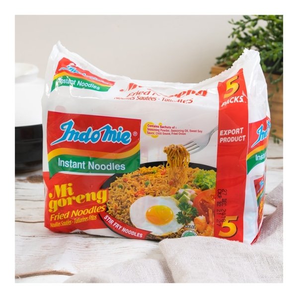 Indonesian Mi Goreng Stir-Fried Instant Noodles – Original Flavour, 5 Packs, 425g - Image 3