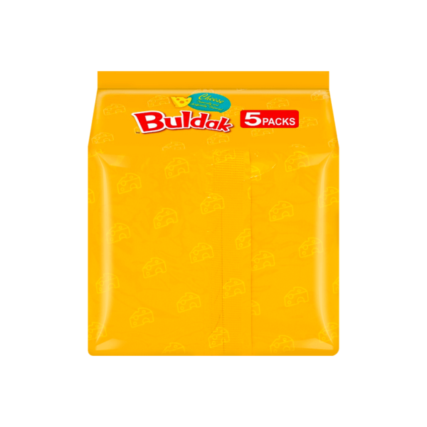 Korean Buldak Stir-Fried Ramen – Cheese Hot Chicken Flavour, 5 Packs × 140g - Image 3