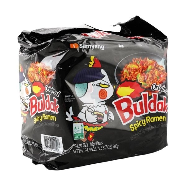 Korean Buldak Stir-Fried Ramen – Hot Chicken Flavour, 5 Packs × 140g - Image 2
